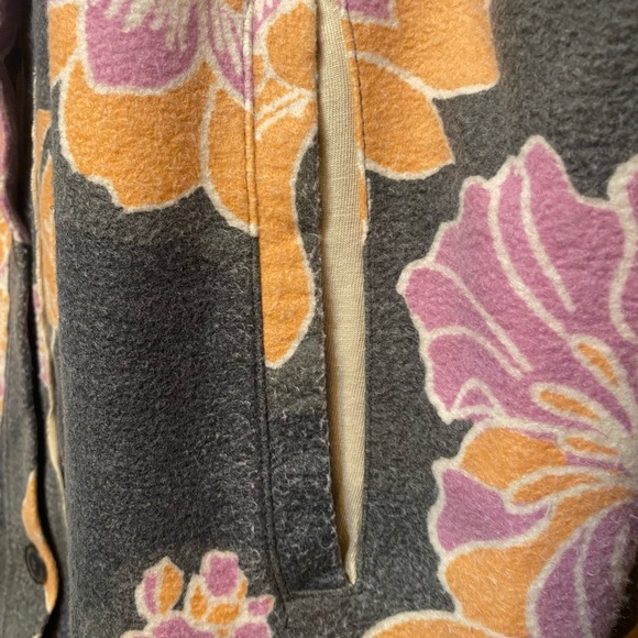 NWT-FREE PEOPLE Floral Print Button Down Jacket/Shirt Multiple S,M - Picture 5 of 16